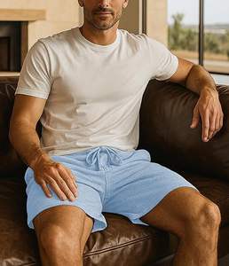 Cotton High Quality Knitted French Terry <b>Sweat</b> <b>Shorts</b> Custom Drawstring Luxury Cotton Fleece Cargo <b>Shorts</b> <b>Men</b> - Product Image 3