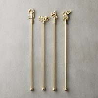Piques à cocktail en forme de boule très vendues, en acier inoxydable doré, agitateurs à boissons, bâtonnets à mélanger, brochettes réutilisables pour garnitures, cure-dents pour apéritifs
