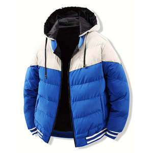 Veste matelassée d'hiver pour homme sur mesure, de haute qualité, à capuche, chaude, avec poche zippée, col montant, veste matelassée - Product Image 1