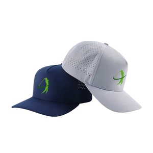 Casquette de golf classique à 5 panneaux, logo personnalisé, trous découpés au laser, fermeture snapback réglable, vente en gros, directement de l'usine au Vietnam - Product Image 4
