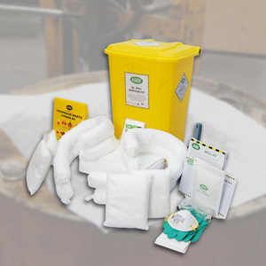 Kit para Derrames de Aceite de 60 Litros con Contenedor de Pedal – Kit Industrial para la Absorción y Limpieza de Derrames de Aceite y Gestión de Residuos - Product Image 3