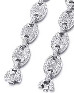 Classic 10k 14k <b>Gold</b> Miami Cuban <b>Chain</b> with Natural VVS Clarity Diamonds Iced Out Hip Hop Necklace - Product Image 3