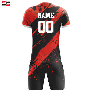 Maillots de football personnalisés, shorts, logo, numéro de nom imprimé personnalisé, uniforme à manches courtes - Product Image 4