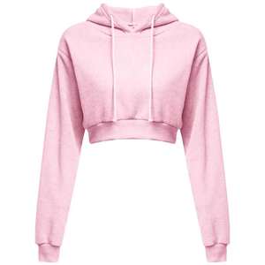 Estilo único Nueva llegada Calidad Premium Mujeres Crop Top Hoodie Precios razonables Ligero Mujeres Crop Hoodie 2026 - Product Image 1