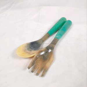 Resin Eco-Friendly <b>Salad</b> Server Set with <b>Salad</b> Spoon and Fork Dishwasher Safe From India in Bulk - Product Image 1