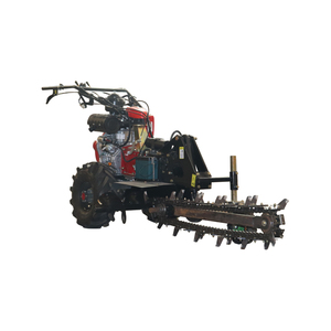Trancheuse portative à conducteur marchant à pied avec profondeur de creusement réglable, moteur à essence puissant, trancheuse à chaîne pour un creusement rapide - Product Image 6