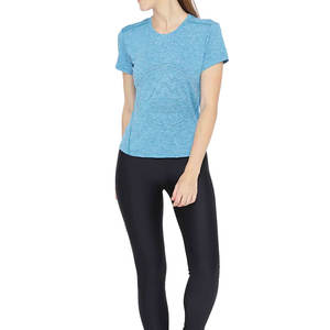 2024 nouveau T-Shirt en coton pour femmes à col rond Logo personnalisé teint uni Style décontracté avant Logo Placement vente en ligne - Product Image 4