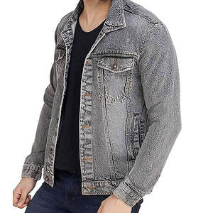 Chaqueta vaquera de algodón estampada a la moda personalizada, chaqueta vaquera para hombre diseñada para hombre - Product Image 5