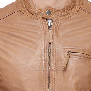 แจ็กเก็ตหนังมีซิปสำหรับผู้ชายเสื้อแจ็คเก็ตผ้าใบแฟชั่นคอตั้งมีให้บริการทุกขนาด2025 - Product Image 5