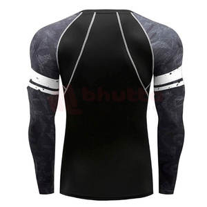 Precio razonable alta calidad superventas compresión Slim Fit Rash Guard transpirable gimnasio entrenamiento ropa diseño personalizado camisas - Product Image 3