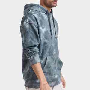 Sweat à capuche tendance délavé à l'acide pour l'hiver Tenue décontractée imprimée en détresse Motif 3D unique Design solide avec col à capuche - Product Image 5