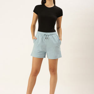 Nuevos pantalones cortos transpirables ecológicos de lana de algodón para mujer, pantalones cortos para correr con cordón de cintura media, diseño personalizado, pantalones cortos para correr de calidad Premium - Product Image 5