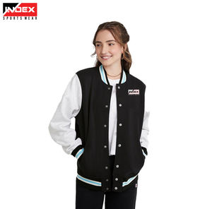 Venta al por mayor de invierno personalizado bordado con capucha vintage pulóver chaqueta de lana de las mujeres chaquetas universitarias con logotipo personalizado - Product Image 4