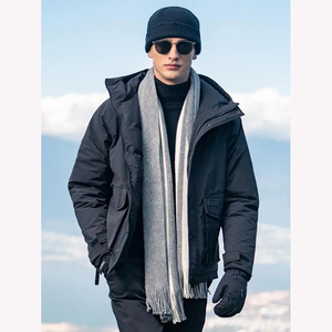 แจ็กเก็ตปลาปักเป้าผ้าฝ้ายผู้ชายมีกระเป๋าผ้าใบดีไซน์ลำลองปรับแต่งได้สำหรับฤดูหนาว - Product Image 5