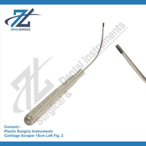 DINGMAN 15cm Izquierda Fig. 2 Ajuste anatómico Cuchilla de vástago curvo Remodelación Suavizante Cartílago nasal Base ósea Instrumento quirúrgico - Product Image 2
