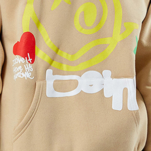 Custom Puff Printed Hoodies 100% Cotton Unisex <b>Thick</b> <b>Fleece</b> Pullover Puff Printing Hoodies For Sale - Product Image 6