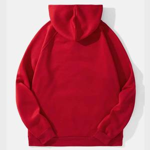 Sudadera con capucha de gran tamaño para hombre y mujer, ropa de calle de invierno, color rojo oscuro, con mangas, personalizada, Unisex - Product Image 2