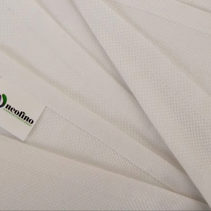 100% ensemble de serviettes en satin de coton à séchage rapide serviette en lin solide blanc tissé pour la maison hôtels restaurants utilisation durable de la cuisine - Product Image 1