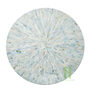 Decorative Mother of Pearl Placemat Mother of Pearl Charger <b>Plates</b> for Dining Table Boho Rattan Charger <b>Plates</b> From Vienam - Product Image 2