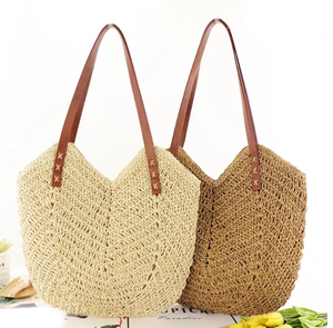 New Fashion 2023 Summer Straw Handbags <b>Women</b> Shoulder <b>Bags</b> Solid Color Hand-Woven <b>Beach</b> <b>Bags</b> Direct From Indian Supplier - Product Image 1