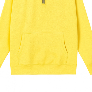Sweat zippé oversize pour hommes et femmes Streetwear Pull à capuche jaune à manches longues Chemise d'automne oversize - Product Image 2