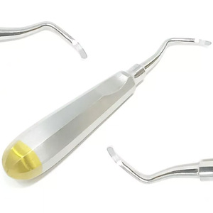 Miller Dental Tooth Root Elevator Set #71 + 72 + 73 + 74 En ángulo y curvo Izquierda + Derecha Acero inoxidable Acabado dorado - Product Image 4