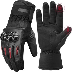 Guantes Tácticos de Cuero Real para Motocicleta, Protector Completo Impermeable para Motociclistas, Forro de Invierno, Suministro Al por Mayor - Product Image 1