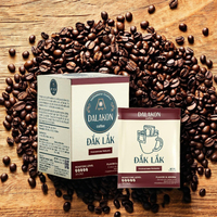 Dalakon Dak Lak Café Robusta moulu 100% naturel/transformé à sec, torréfaction intense, caféiné, qualité supérieure, saveur chocolat noir amer, boîte