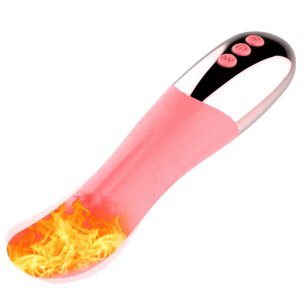 Büyük yalama itme çift vibratör g-spot stimülasyon kadın seks oyuncakları yetişkin ürünleri Oral yalama dil vibratör