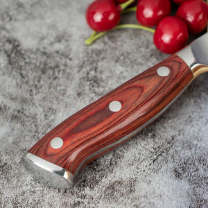 Cuchillos de Chef de cocina de acero inoxidable de alto carbono de alta calidad personalizados al por mayor mango de madera pakka ergonómico servicio OEM ODM - Product Image 4
