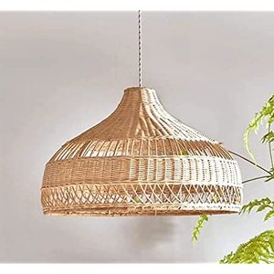 Lámpara Colgante LED de Mimbre Vintage con Marco de Hierro, Color y Tamaño Personalizables, Decoración de Iluminación Hecha a Mano - Product Image 2