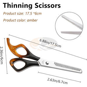 Professional Stainless Steel Left-Handed Barber Scissors Thinning Shears <b>Kit</b> Premium Beauty Customizable Texturizing Razor Edge - Product Image 6