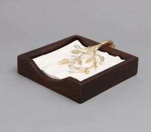 Feuilles avec bourgeon porte-serviettes porte-serviettes décoratif porte-serviettes porte-mouchoirs de table bureau à domicile accessoires de table à manger - Product Image 2