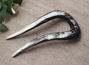 Polished Finish Buffalo Horn <b>Hair</b> <b>Pins</b> <b>for</b> Women's Ox Horn <b>Hair</b> Styling Stick Natural Accessory - Product Image 3