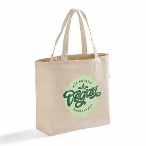 Custom Large Recycled Cotton Canvas Tote <b>Bag</b> <b>Medium</b> Size Reusable Eco-Friendly for Daily Use Food Advertising Letter Logo - Product Image 3