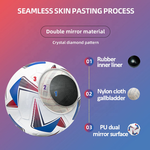 Ballon de football intérieur/extérieur en PVC PU, ballon d'entraînement de football avec fonction thermoscellée pour adolescents et adultes vente en gros - Product Image 3