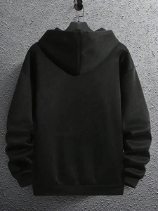Sweat-shirts pour hommes avec logo personnalisé, de haute qualité, surdimensionnés, style streetwear, en coton lourd lavé - Product Image 4