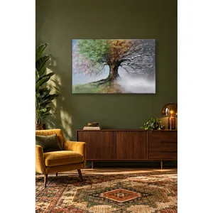 Impresión en lienzo de árbol de las cuatro estaciones de Fida - Product Image 4
