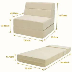 Apartment Furniture Single Sofa Bed Foldable Sofa Chair Modern Foldable Sofa Bed Convertible Transformer