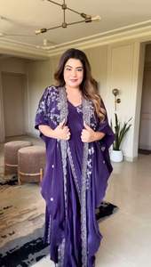 Beautiful Designer Ready to wear saree with <b>Thread</b> & Sequence work - Product Image 6