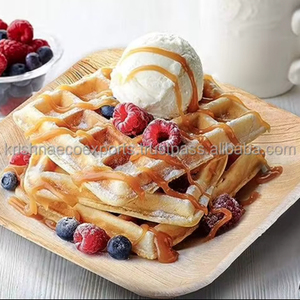 10 pouces pour les restaurants et les célébrations Assiettes Areca naturelles carrées jetables pour buffet utilisation restaurant ou événement et fête - Product Image 1