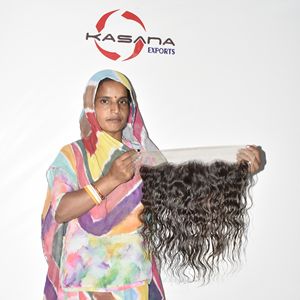 Extensions de cheveux humains vierges 100% naturelles, couleur noire, tissage frontal vietnamien 13*4, double trame, fabrication à la machine, vente en gros à bas prix pour femmes - Product Image 3