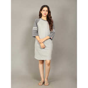 Chemise de nuit courte Evolve pour femme 100 % coton, super douce et confortable, coupe ample avec taille élastique, grandes tailles, vêtements d'intérieur - Product Image 1