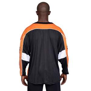 Camiseta de Hockey Naranja y Negra para Hombre, Manga Larga, Transpirable, de Poliéster, para Entrenamiento, Ropa Deportiva Informal, Unisex, Ropa Deportiva Urbana - Product Image 3