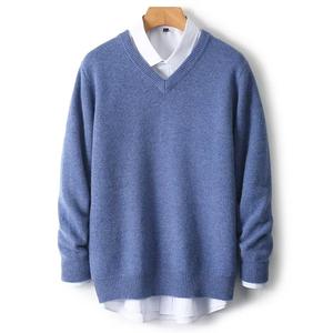 Pull à col en V pour femme, marque personnalisée, hiver, nouveau, standard, qualité professionnelle, en stock, tricot ample, décontracté, professionnel, 220g, manches longues - Product Image 3