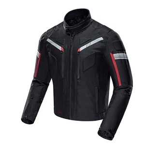 Chaqueta impermeable para motocicleta para hombre con piel de oveja, cuero, lona, cuello levantado, ropa de carreras para Moto, protección para motocicleta de carreras - Product Image 2