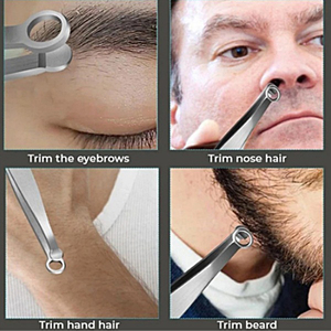 High Quality Stainless Steel Tip Nose Hair <b>Trimming</b> Tweezers Eyebrow Makeup <b>Removal</b> <b>Tool</b> Convenient Bag Packaging Beauty Set - Product Image 2