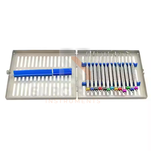 Proximadores de acero de 13 piezas, juego de elevador de luxación, Instrumentos dentales alemanes, fuente de alimentación Manual, elevador de raíz de luxación - Product Image 4