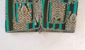 Femmes Vintage Boho matelassé veste manteau hiver coton devant ouvert gilet rayure passepoil motif Animal nouveau Style décontracté tissé - Product Image 3