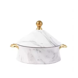 หม้อปรุงอาหารพรีเมียมมีฝาปิดเก็บความร้อนและการตกแต่งที่สวยงามทนทาน - Product Image 2